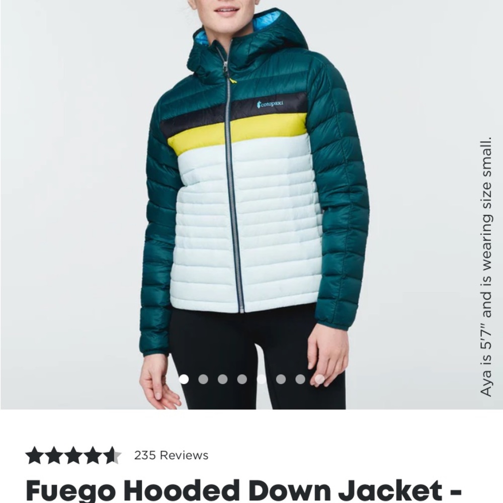 Cotopaxi Fuego hoodie down jacket